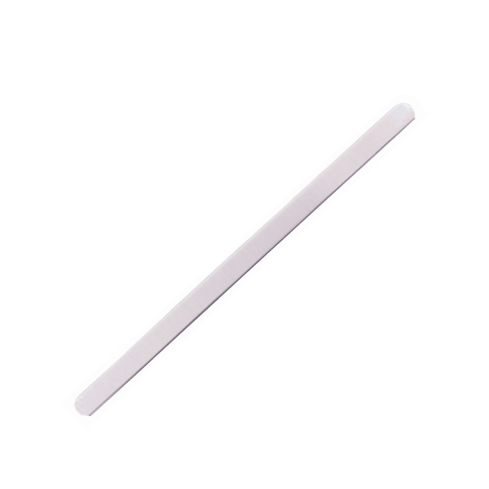 Metal Stamping Blanks Aluminum Bracelet Blank, 127mm (5") x 6.4mm (.25"), 12 Gauge - Deburred with Smooth Edges